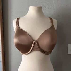 Olga 35161 Pretty Smooth Underwire Lined Full Coverage Bra Women Brown Bra 36 DD